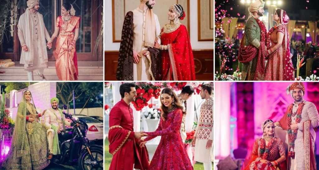 Bright sarees at an Indian wedding