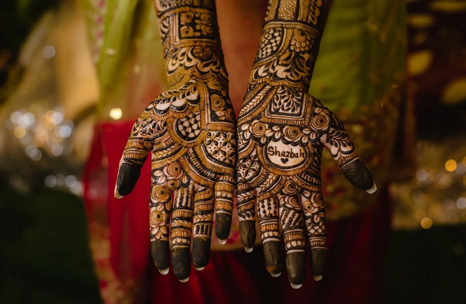 Mehndi ceremony: vibrant henna application