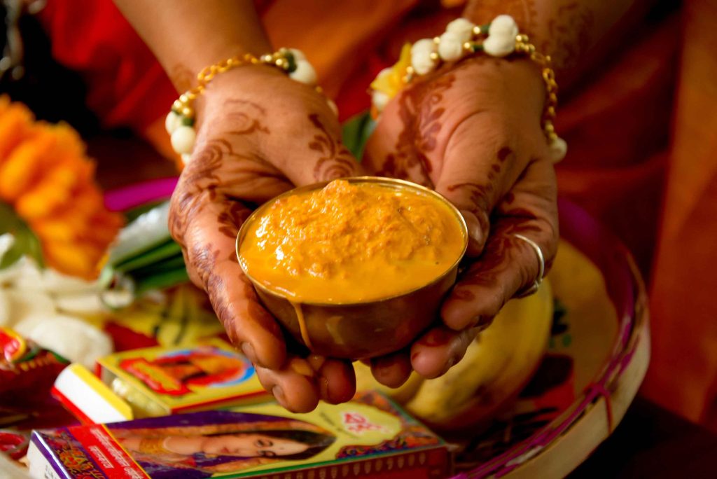 Turmeric ceremony ritual