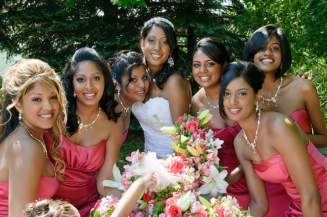 indian bridesmaids smiles 