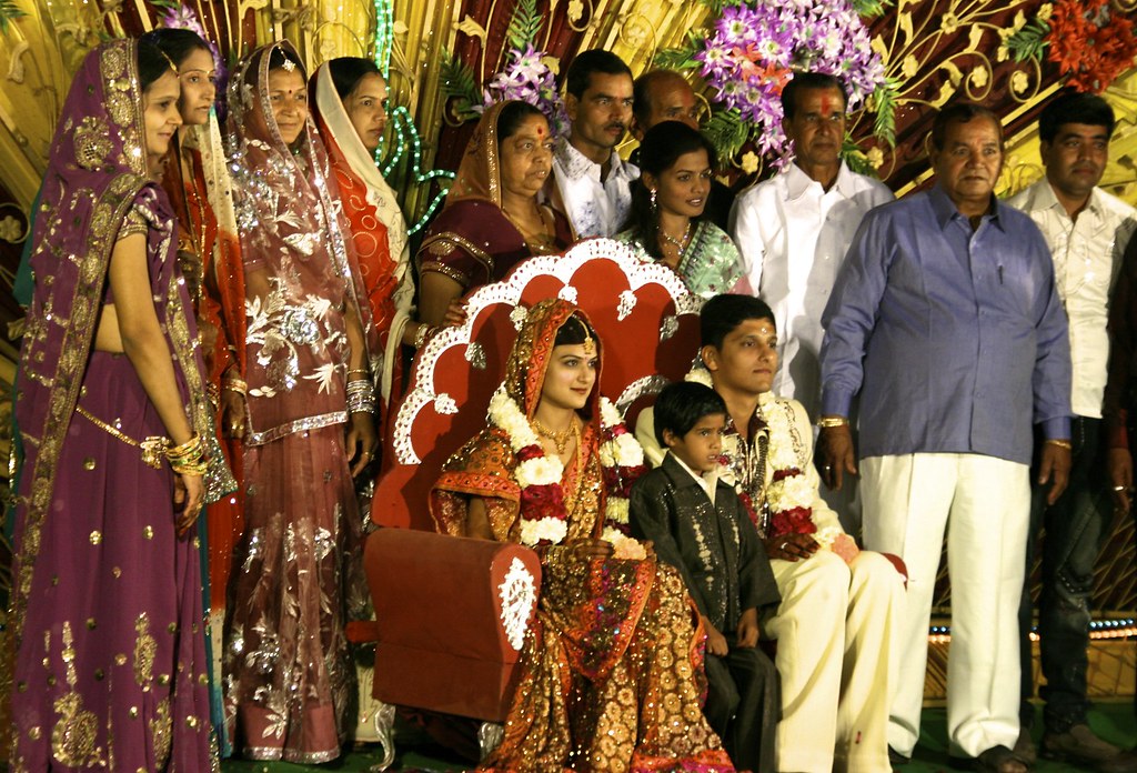 Indian wedding attire many people on the wedding