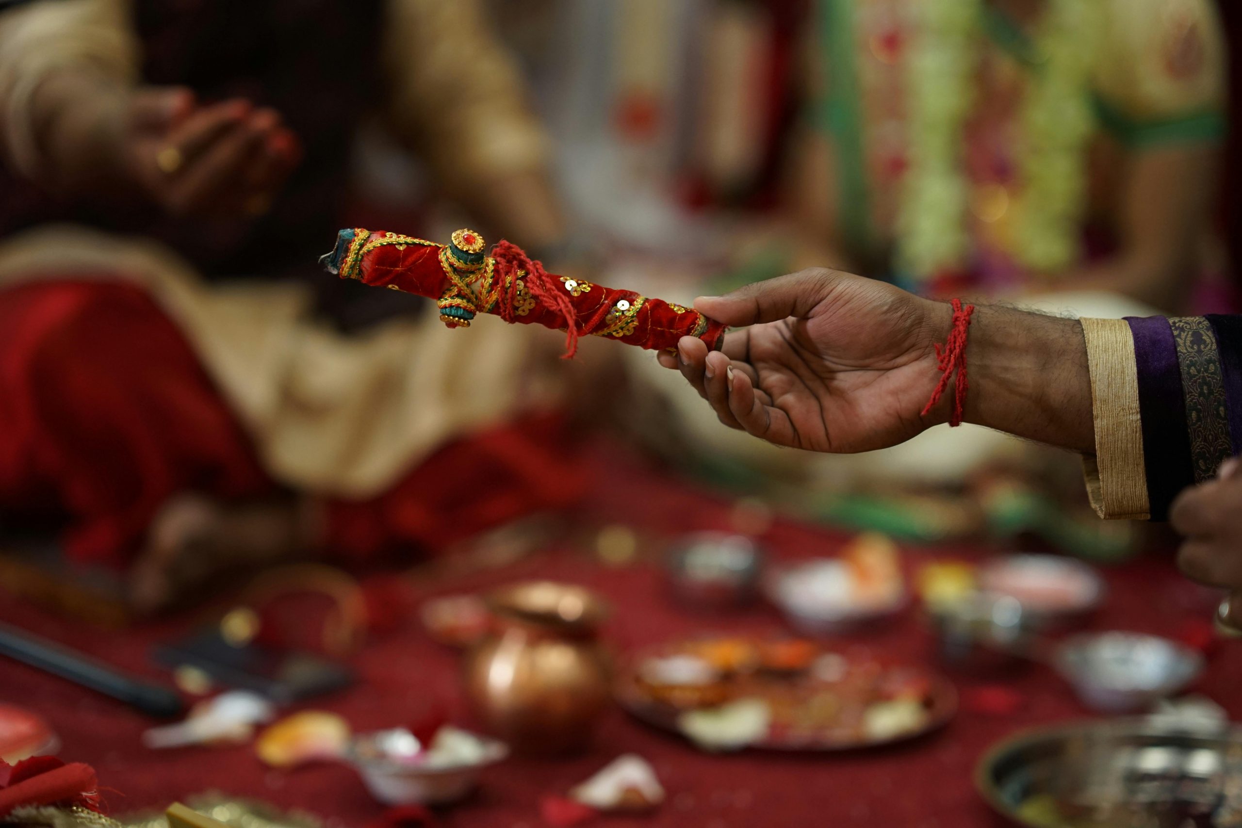 Indian wedding events man hand