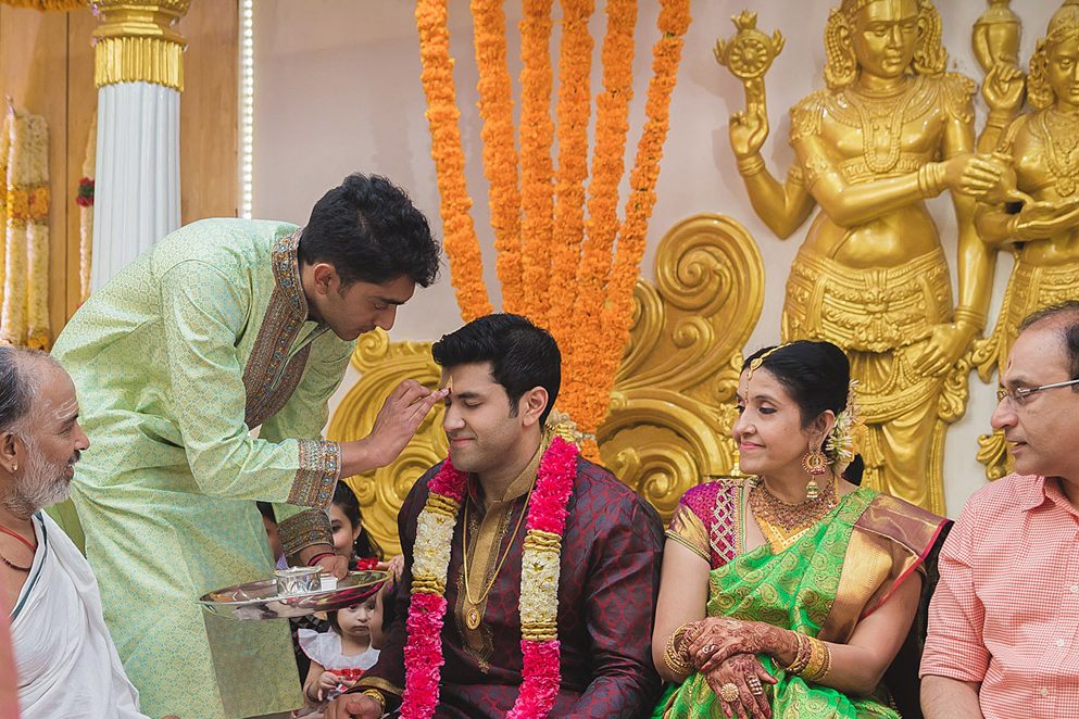 South Indian wedding ritual with fire