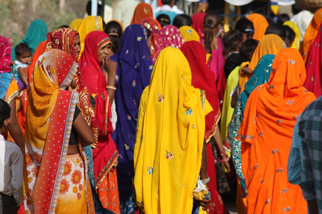 Indian bridesmaids in different closes